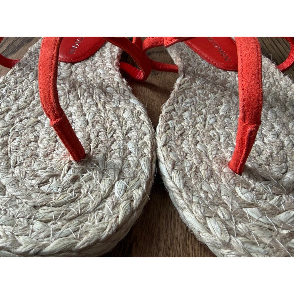 Stuart Weitzman Felicity Espadrille Slingback Orange Sandal Sz 8‎ - Picture 8 of 15